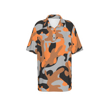 Load image into Gallery viewer, Boys Spirit Polo - Black and Orange Camo