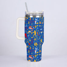 Load image into Gallery viewer, 40oz Diamond Cup With Stainless Steel Straw