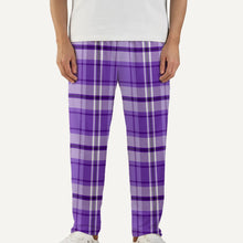 Load image into Gallery viewer, Purple Plaid Men&#39;s Pajama Pants