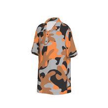 Load image into Gallery viewer, Boys Spirit Polo - Black and Orange Camo