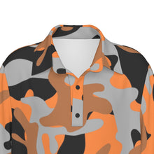 Load image into Gallery viewer, Boys Spirit Polo - Black and Orange Camo