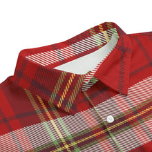 Load image into Gallery viewer, Christmas Plaid Unisex Imitation Silk Shirt Suit