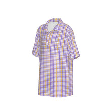 Load image into Gallery viewer, Boys Spirit Polo- Purple and Gold Plaid