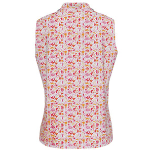 KC Game day Print UV Protection Sleeveless Polo Shirt