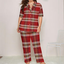 Load image into Gallery viewer, Christmas Plaid Women&#39;s Trousers Pajamas Set