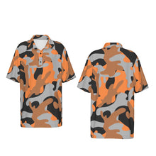 Load image into Gallery viewer, Boys Spirit Polo - Black and Orange Camo