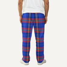 Load image into Gallery viewer, Blue and Red Plaid Men&#39;s Pajama Pants