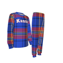 Load image into Gallery viewer, Blue and Red Plaid Kansas Kid&#39;s Pajamas Set