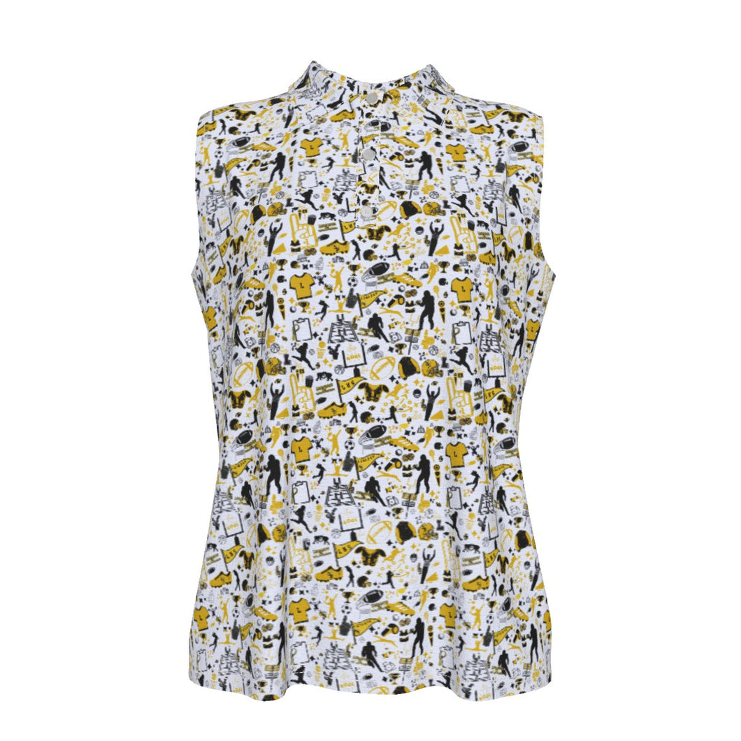 Yellow Jacket Ladies UV Protection Sleeveless Polo Shirt