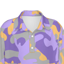 Load image into Gallery viewer, Boys Spirit Polo - Purple and Gold Camo