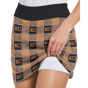 KC Leopard Check Women's Skort