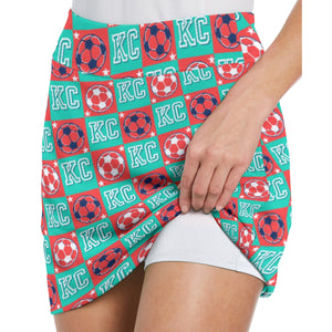 Currently Check  Women's Middle-Waisted Skorts