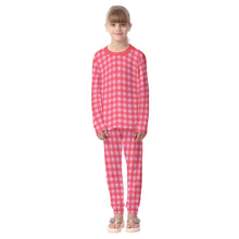Load image into Gallery viewer, Pink Gingham Kid&#39;s Pajamas Set