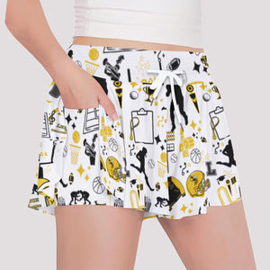 Girls Yellow Jacket Sport Shorts