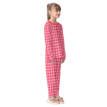 Load image into Gallery viewer, Pink Gingham Kid&#39;s Pajamas Set