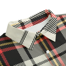 Load image into Gallery viewer, KC Christmas Plaid Unisex Imitation Silk Shirt Suit