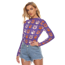 Load image into Gallery viewer, Tigers Purple Ladies Mesh Top
