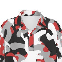 Load image into Gallery viewer, Boys Spirit Polo - Black and Red Camo