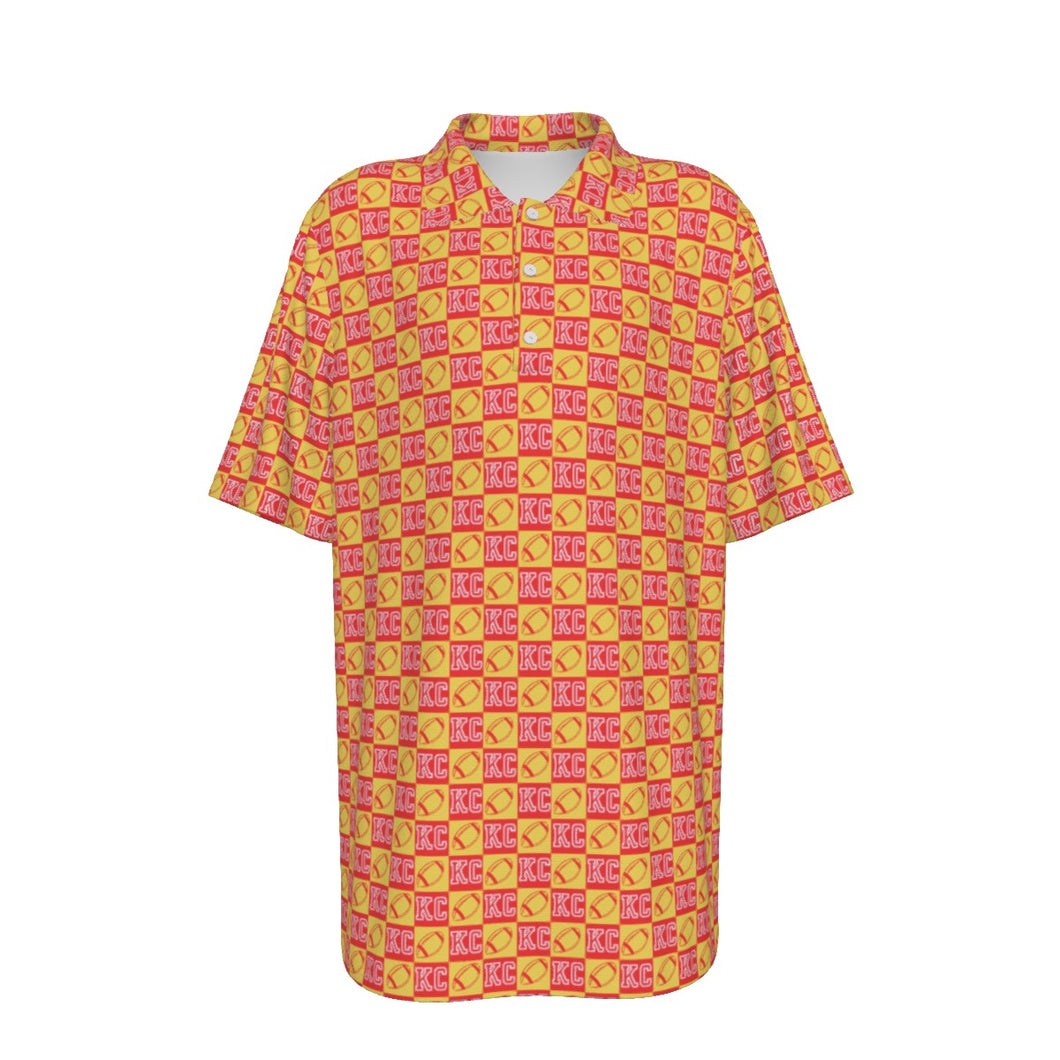 Kc Football Check Youth UV Protection POLO Shirt