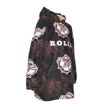 Load image into Gallery viewer, Rolla Bulldog Smoke Kid&#39;s Sherpa Fleece Hoodie Blanket