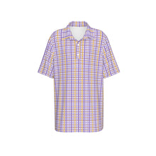 Load image into Gallery viewer, Boys Spirit Polo- Purple and Gold Plaid