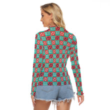 Load image into Gallery viewer, Currently Check Print Women&#39;s Mesh Top
