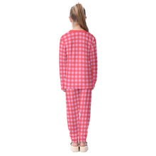 Load image into Gallery viewer, Pink Gingham Kid&#39;s Pajamas Set