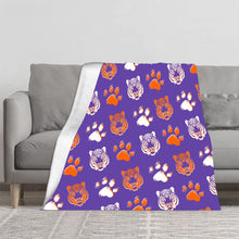 Load image into Gallery viewer, Purple Tigers Blanket