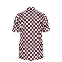 Load image into Gallery viewer, Maroon Check Men's UV Protection POLO Shirt