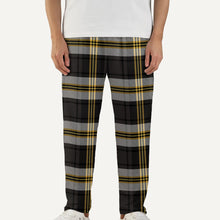 Load image into Gallery viewer, Black and Gold Plaid Men&#39;s Pajama Pants