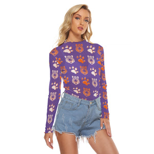 Tigers Purple Ladies Mesh Top