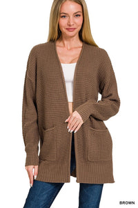 Sweater Cardigan-Brown