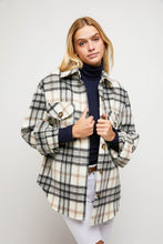 Load image into Gallery viewer, MULTI COLOR PLAID PATCHED SHIRT JACKET