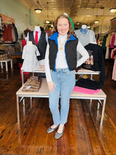 Load image into Gallery viewer, Cropped Puffer Vest- Royal Blue