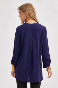 Lizzy 3/4 Sleeve -Navy