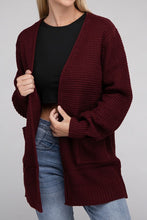 Load image into Gallery viewer, Low Gauge Waffle Open Cardigan Sweater