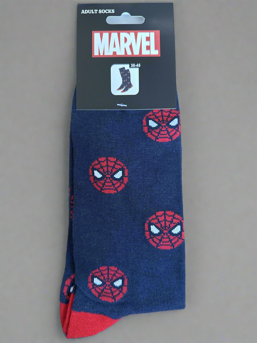 Mens Spiderman Socks -Navt