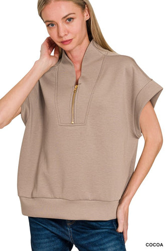 Scuba SS Half Zip- Coco