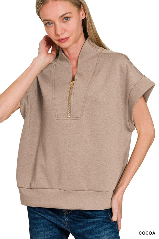 Scuba SS Half Zip- Coco