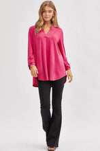 Load image into Gallery viewer, Curvy Lizzy 3/4 Sleeve -Magenta