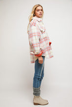 Load image into Gallery viewer, MULTI COLOR PLAID PATCHED SHIRT JACKET