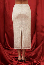 Load image into Gallery viewer, Sequin Madi Skirt-  White Champagne