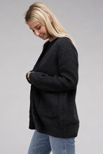 Load image into Gallery viewer, Low Gauge Waffle Open Cardigan Sweater