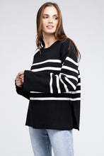 Load image into Gallery viewer, Ribbed Hem Stripe Sweater