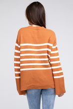 Load image into Gallery viewer, Ribbed Hem Stripe Sweater