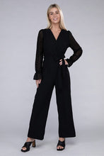 Load image into Gallery viewer, Sheer sleeve and Wide leg Jumpsuit