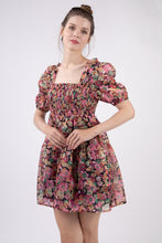 Load image into Gallery viewer, Emila Organza Dress- Black Floral