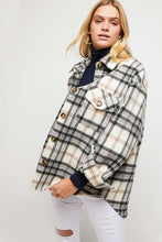 Load image into Gallery viewer, MULTI COLOR PLAID PATCHED SHIRT JACKET