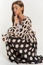 Load image into Gallery viewer, Polka Dot Ruffled Long Sleeve Pleated Maxi Dress