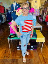 Load image into Gallery viewer, Sequin Stars of Liberty Jeans